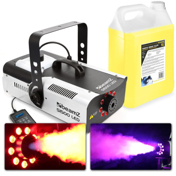 BeamZ S1500LED Set výrobníku mlhy 1500W s náplní 5L