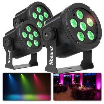 BeamZ SlimPar30 Set 3ks LED PAR reflektorů