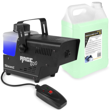 BeamZ RAGE 600I Set výrobníku mlhy 600W s náplní 5L