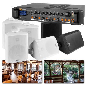 Power Dynamics 100V Horeca Set ozvučení 90W 2 zóny (vnitřní a venkovní)
