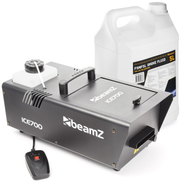 BeamZ ICE700 Set výrobníku plazivé mlhy 700W s náplní 5L