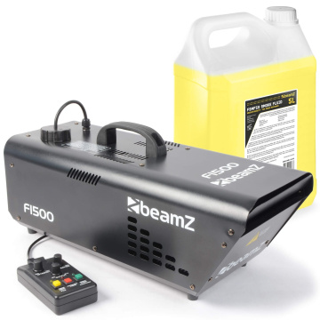 BeamZ F1500 Set fazer výrobníku mlhy 1500W s náplní 5L
