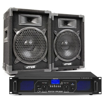 Max 8 DJ Set reproboxů se zesilovačem s Bluetooth 800W