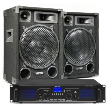 Max 12 DJ Set reproboxů se zesilovačem s Bluetooth 1400W