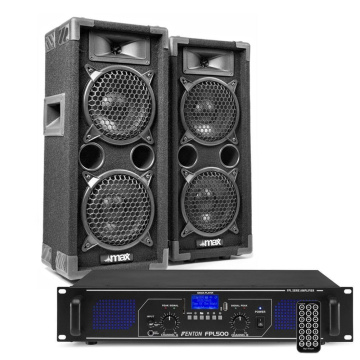 Max 26 DJ Set reproboxů se zesilovačem s Bluetooth 1200W