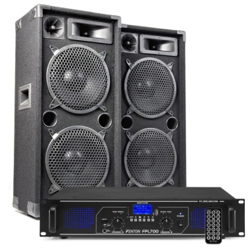 Max 210 DJ Set reproboxů se zesilovačem s Bluetooth 2000W