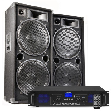 Max 215 DJ Set reproboxů se zesilovačem s Bluetooth 4000W