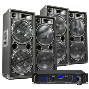 Max 4x 212 DJ Set reproboxů se zesilovačem s Bluetooth 5600W