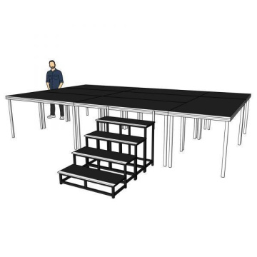 Power Dynamics Kompletní podium 5x3m - výška 100cm včetně schodů