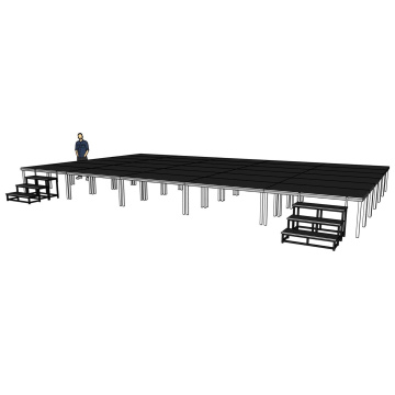 Power Dynamics Kompletní podium 10x6m - výška 40cm včetně schodů