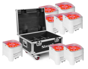 BeamZ BBP96SW Uplighter Set 8x Uplight PAR v přepravním kufru FCC9