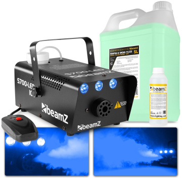 BeamZ S700LED Set výrobníku mlhy s efektem ledu s čistící a mlhovou kapalinou
