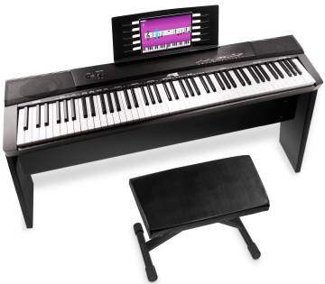 Max KB6W Digitální piano s nábytkovým stojanem a stoličkou