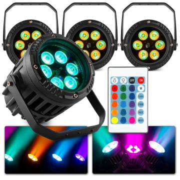 BeamZ BWA63 Set 4ks voděodolných LED PAR reflektorů