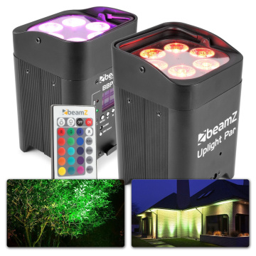 BeamZ BBP96 Set 2x Uplight PAR s bezdrátovým DMX