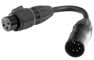 ADJ DMX 3-pin F to 5-pin M IP65