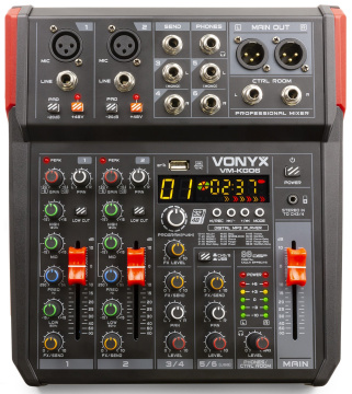 Vonyx VM-KG06 Music Mixer 6-kanálový BT/DSP/USB Record