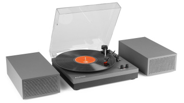 Fenton RP165G Sada gramofonu a reproduktorů, barva Aluminium