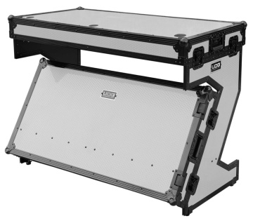 UDG Ultimate Flight Case Portable Z-Style DJ Table White Plus (Wheels)