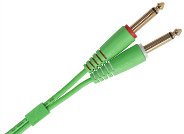UDG Ultimate Audio Cable Set 1/4'' Jack - 1/4'' Jack Green Straight 3m