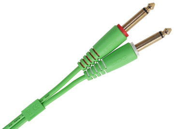 UDG Ultimate Audio Cable Set 1/4'' Jack - 1/4'' Jack Green Straight 1,5m