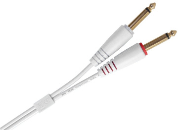 UDG Ultimate Audio Cable Set 1/4'' Jack - 1/4'' Jack White Straight 1,5m