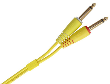 UDG Ultimate Audio Cable Set 1/4'' Jack - 1/4'' Jack Yellow Straight 3m