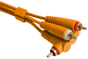 UDG Ultimate Audio Cable Set RCA Straight - RCA Angled Orange 3m