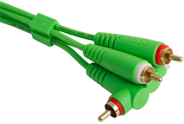 UDG Ultimate Audio Cable Set RCA Straight - RCA Angled Green 3m