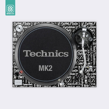 Doto Design Skin SL-1200 / 1210 MK2 SCRATCH STYLE Black