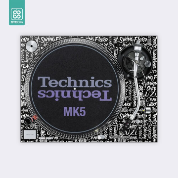 Doto Design Skin SL-1200 / 1210 MK5 SCRATCH STYLE Black
