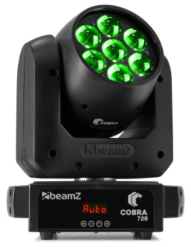 BeamZ Cobra 720 Wash Moving Head 7x 20W with Zoom