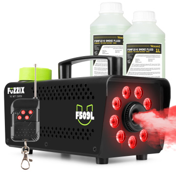 Fuzzix F509L Set výrobníku mlhy s LED podsvícením s náplní 2L