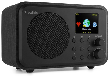 Audizio Vicenza internetové rádio s Wi-Fi, DAB+ a baterií, černé