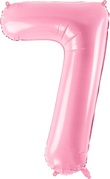 PartyDeco Foliový balón číslo 7, 86cm pink