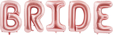 PartyDeco Foliový balón Bride 280x86cm rose zlatý