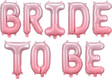 PartyDeco Foliový balón Bride to be 350x45 cm pink