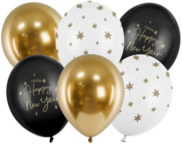 PartyDeco Balónky Happy New Year