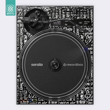 Doto Design Skin PLX-CRSS12 SCRATCH STYLE Black
