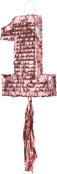 PartyDeco Pinata - číslo 1, 28,5x40,5x8cm