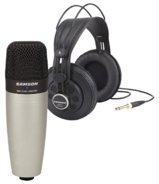 Samson C01/SR850 - kondenzátorový mikrofon a studiová sluchátka