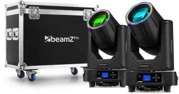 BeamZ Professional Nereid380B Sada 2ks otočných hlav s přepravním kufrem