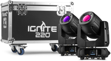 BeamZ Professional IGNITE220 LED Spot Moving Head 2ks v Přepravním kufříku