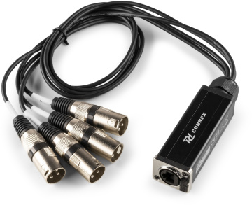 Power Dynamics CX190 Rozbočovač kabelu RJ45 na 4x XLR3M 0,7 m