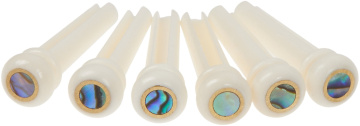 Razzor Bridge Pins Bone & Abalone