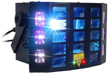 LIGHT4ME TURBO DERBY 4IN1 LED RGBW-UV strobe laser disco