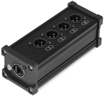 Power Dynamics CX185 RJ45 to 4x XLR3M Splitter Box