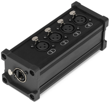 Power Dynamics CX187 RJ45 to 4x XLR3F Splitter Box