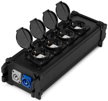 Power Dynamics PSB40 Power splitter box P-Con IN/OUT - OUT + 4x SHUKO