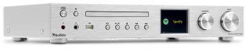 Audizio Bolzano Internet receiver with amplifier, DAB+ and CD player aluminium